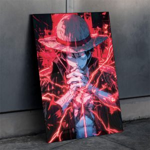 متال پوستر لوفی از انیمه وان پیس OnePiece با کد A-01